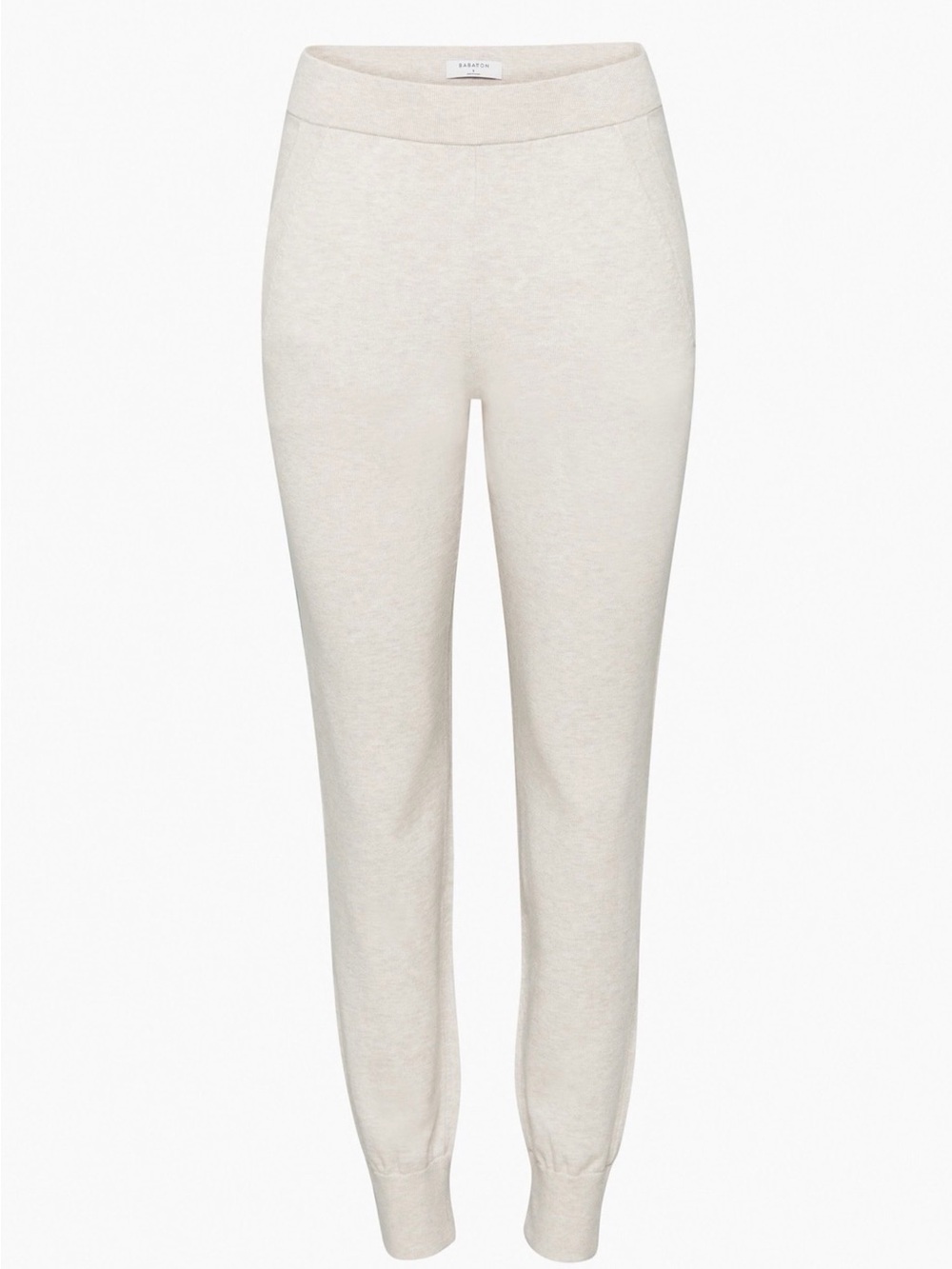 Wilfred Free Aritzia ECOVERO Knit Jogger Pants Cream High Rise XXS Lounge - Picture 12 of 15